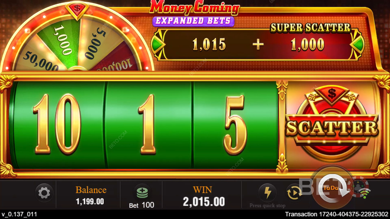 Money Coming Expanded Bets 免費遊戲