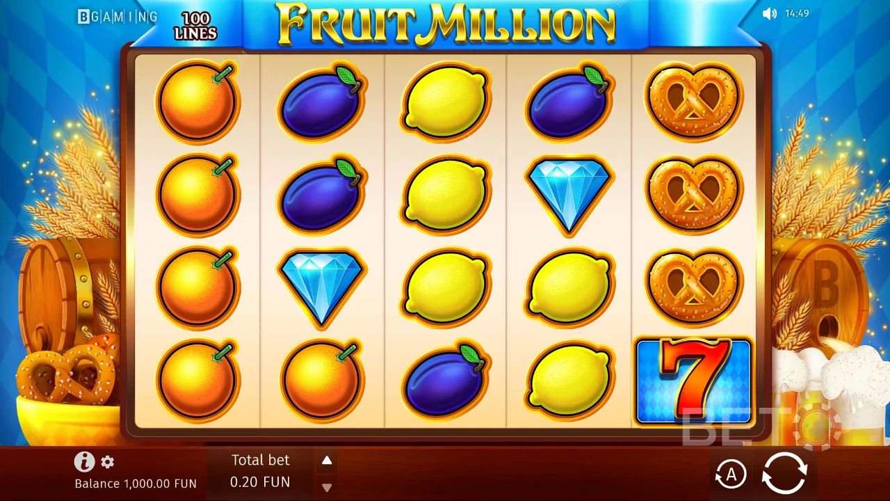 Fruit Million視頻老虎機遊戲玩法 - 十月節版