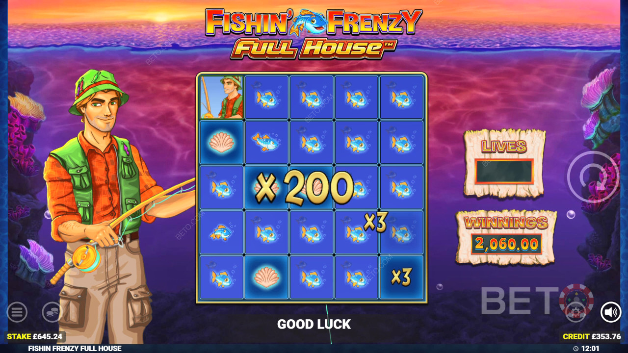 Fishin' Frenzy Full House 免費遊戲