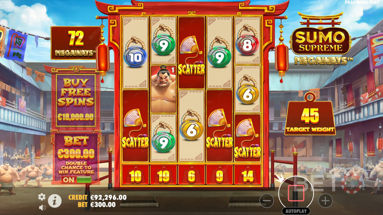 Sumo Supreme Megaways 免費遊戲