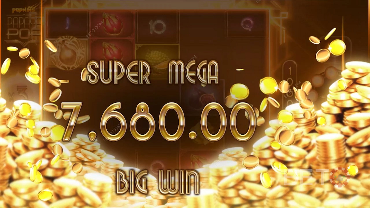 Papaya Pop 老虎機也在基礎遊戲中為您提供豐厚的獎金