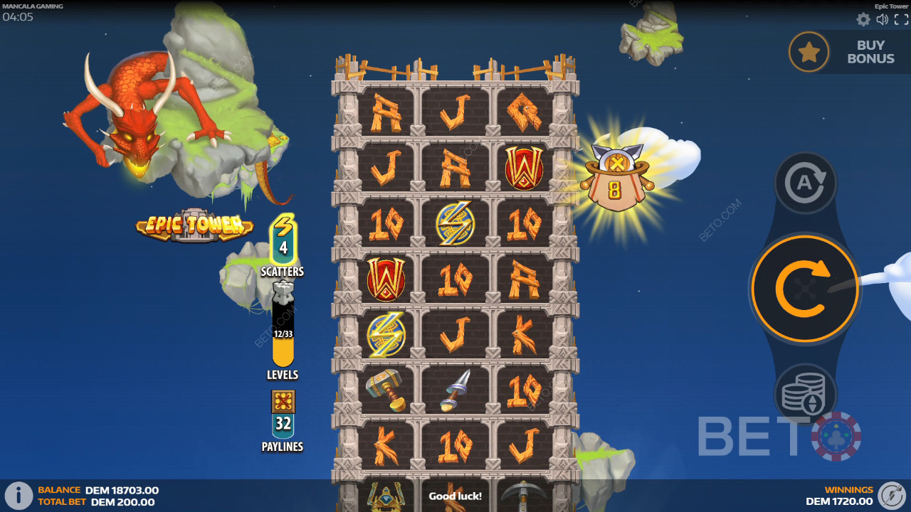 BETO 老虎機評論 Epic Tower