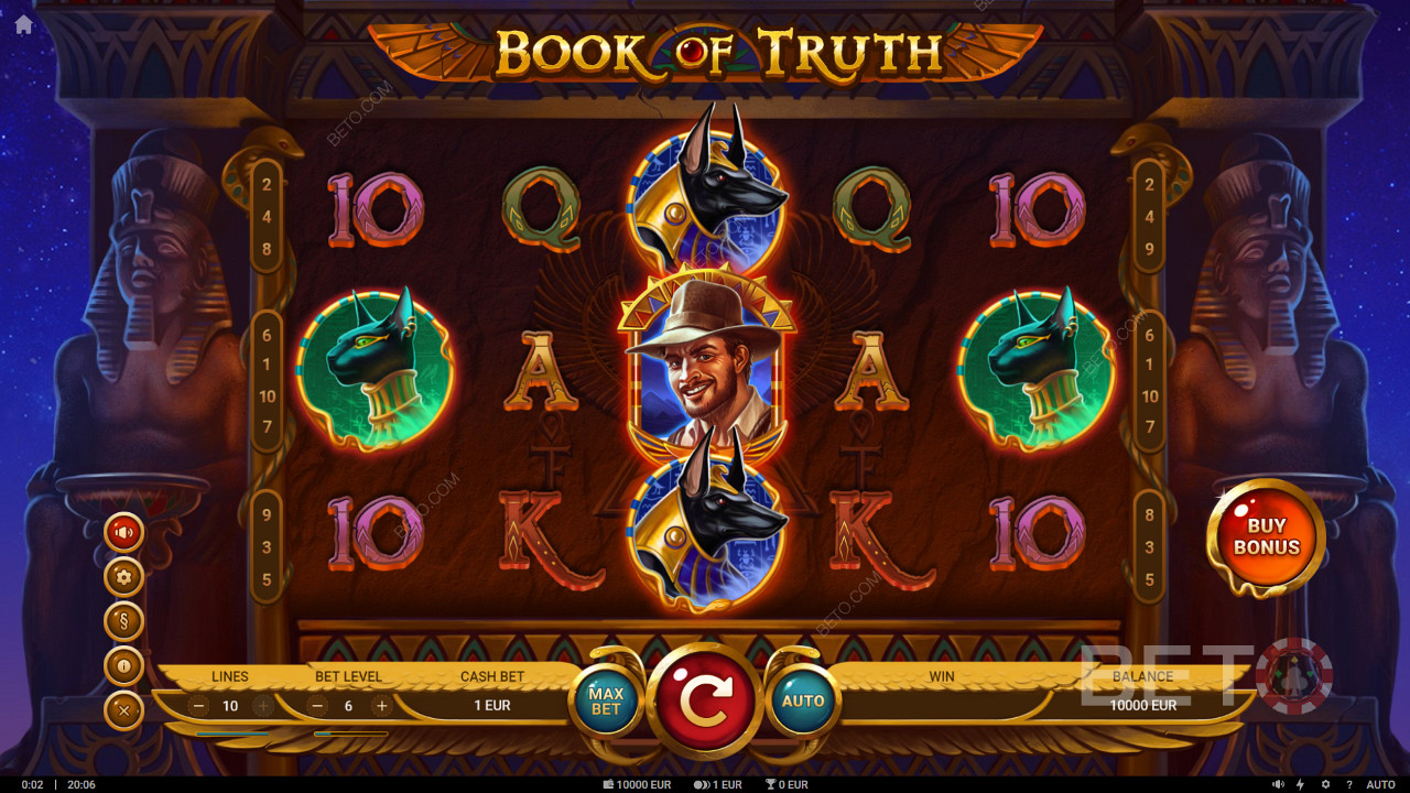 Book of Truth視頻老虎機，具有兩種類型的帶擴展符號的免費旋轉