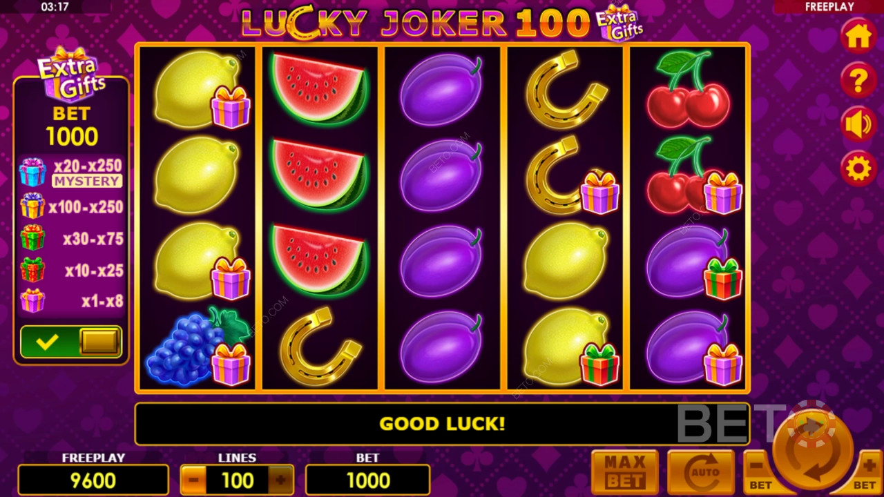 BETO 老虎機的 Lucky Joker 100 額外禮物評論
