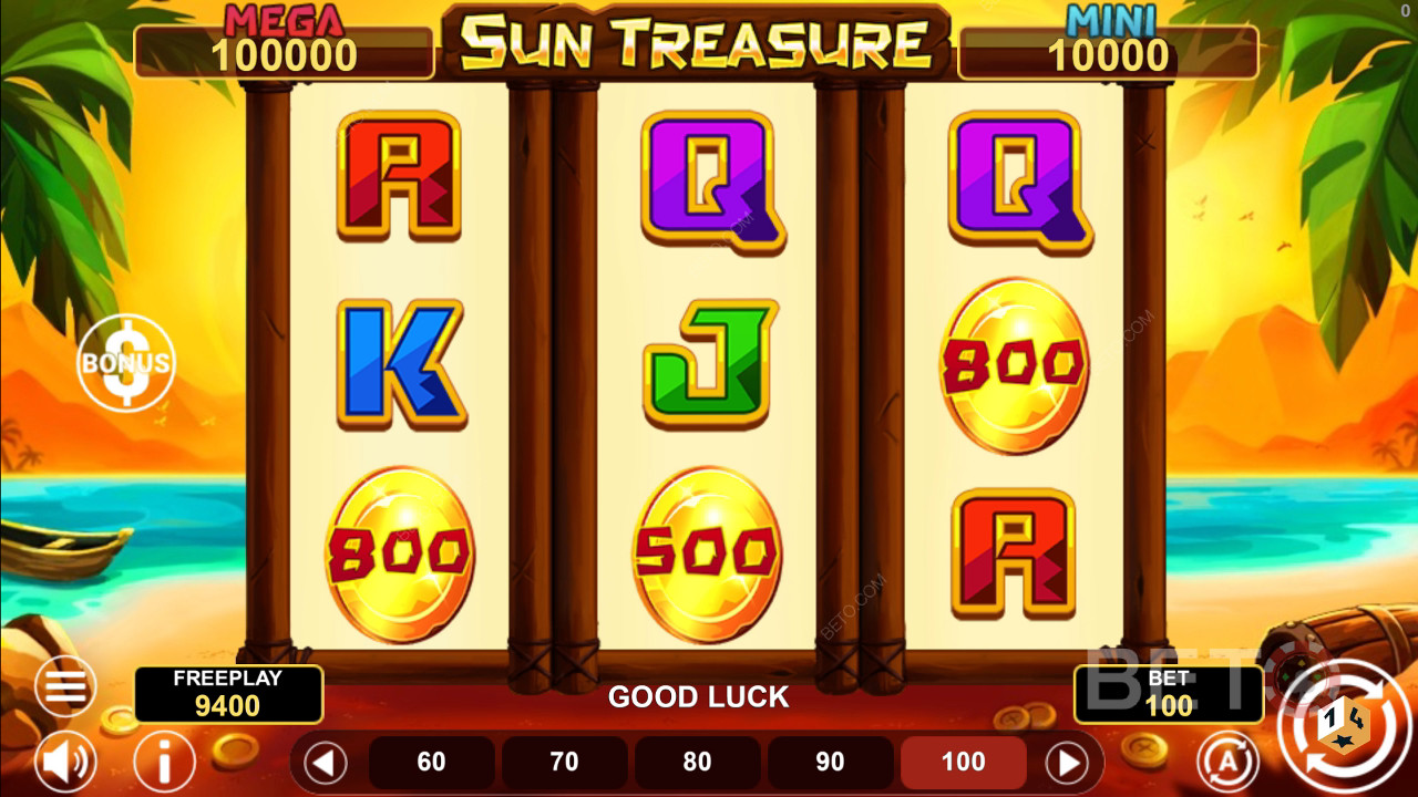 BETO 老虎機的 Sun Treasure Hold & Win 評論