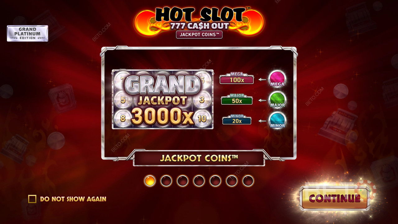 Wazdan出品的熱門老虎機遊戲《777 Cash Out Grand Platinum Edition》的獎勵功能詳解