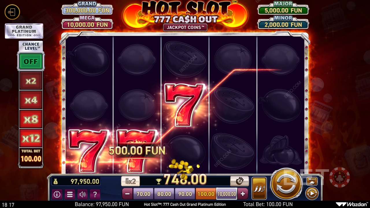 Hot Slot: 777 Cash Out Grand Platinum Edition 免費遊戲