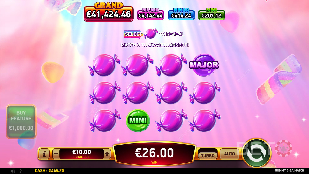 在 Gummy Giga Match Slot Online 中贏取 18,997 倍的賭注！