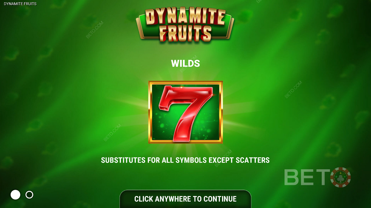 Dynamite Fruits插槽 - 百搭符號 - 紅色七