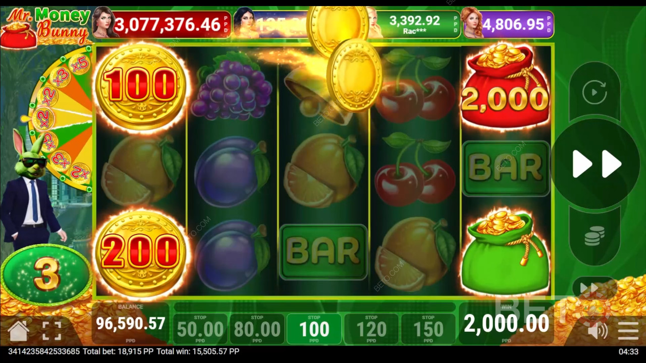 在 Money Bunny 視訊老虎機遊戲中贏取 3,500 倍投注額！