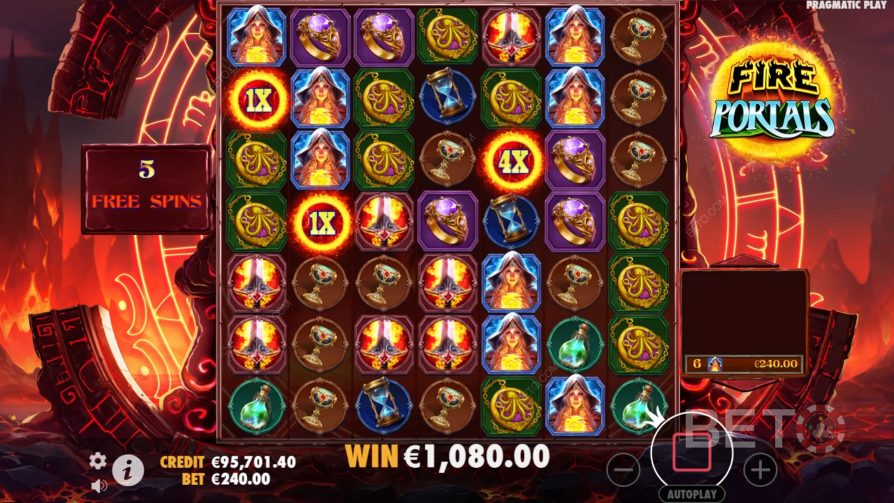 如何玩Pragmatic Play的《Fire Portals》