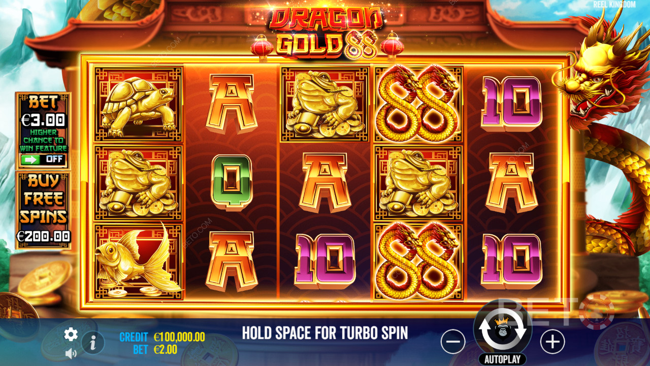 如何玩Reel Kingdom的 Dragon Gold 88