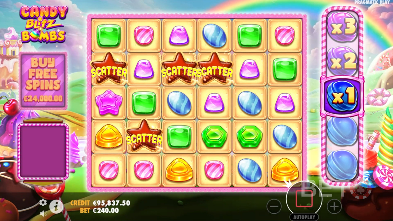 如何玩Pragmatic Play的 Candy Blitz Bombs