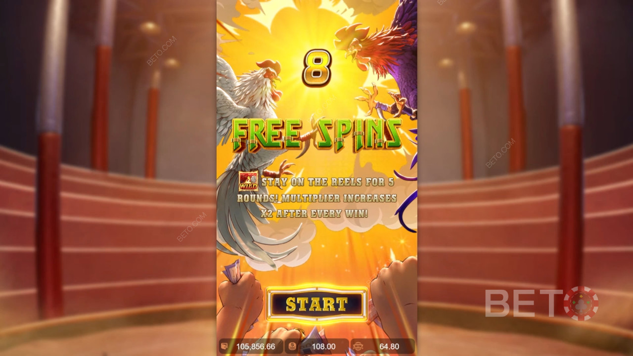 PG Soft推出的《Rooster Rumble》中的額外功能說明
