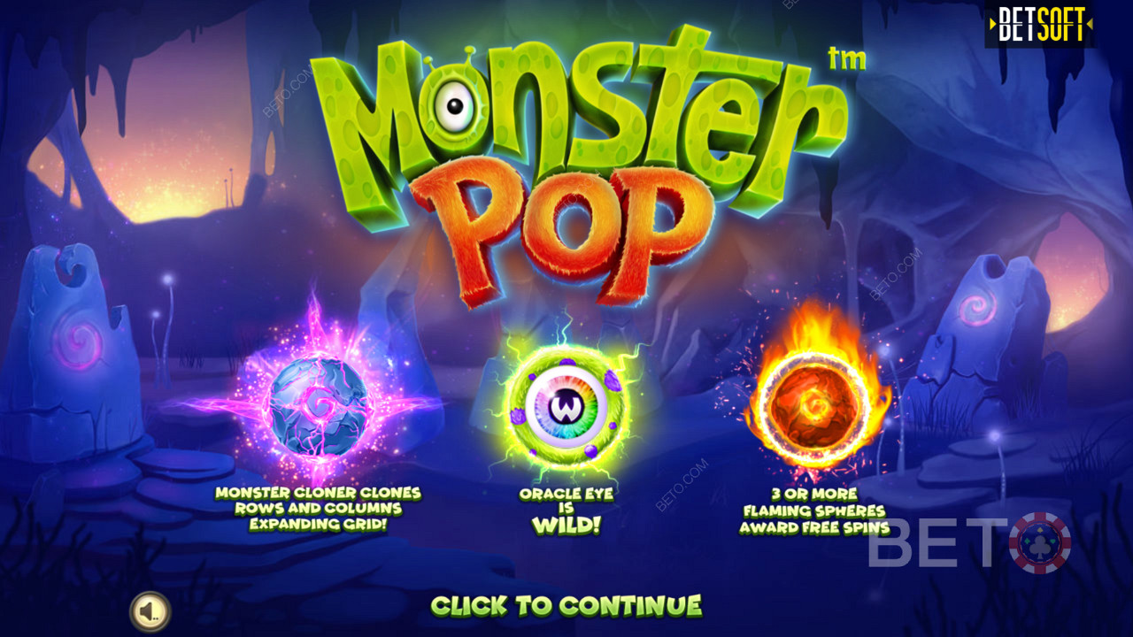 在Monster Pop視頻插槽中享受創新的獎勵功能