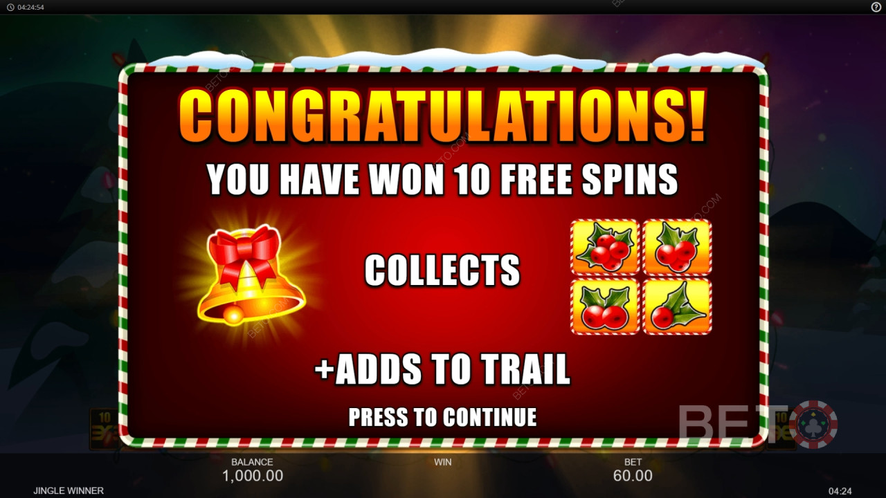 Inspired Gaming推出的《Jingle Winner》獎勵功能詳解