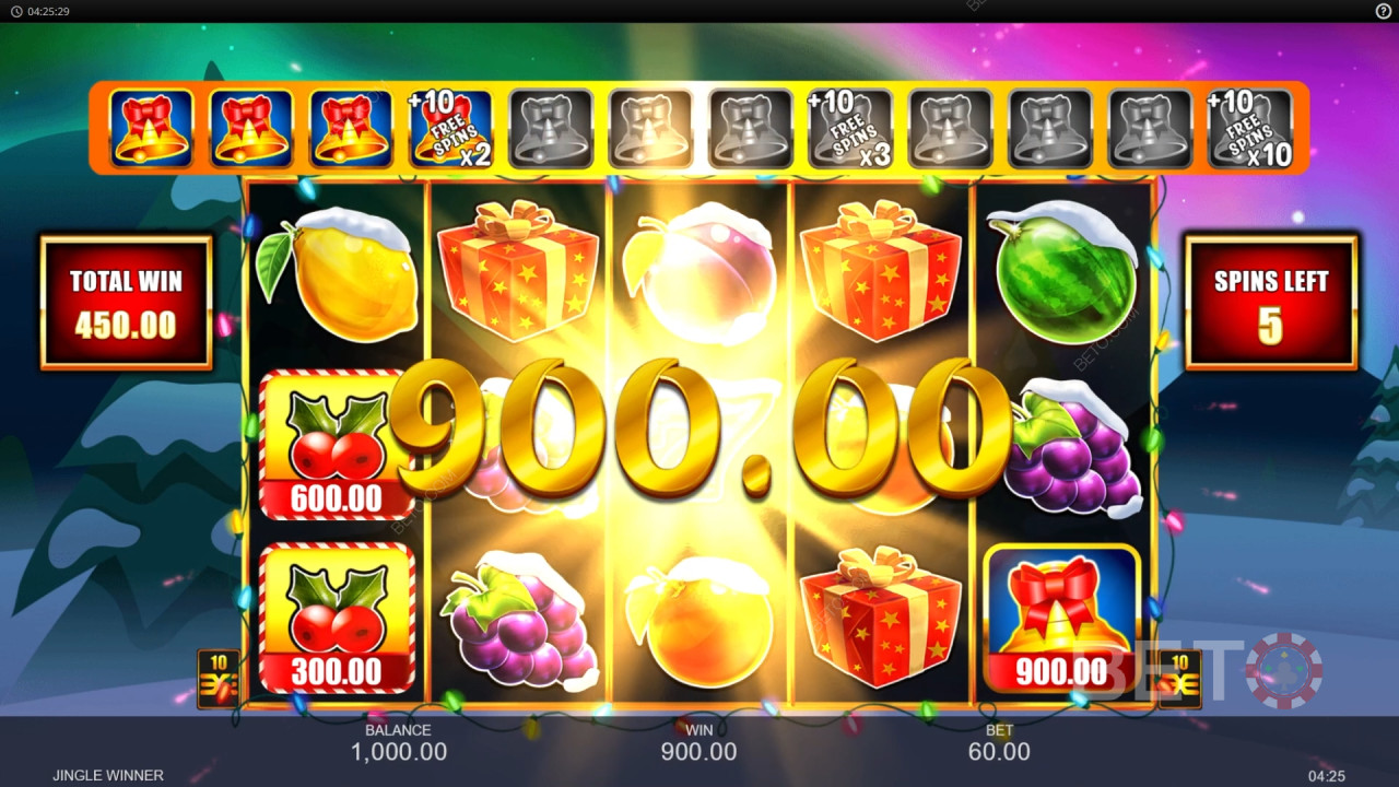 在 Jingle Winner Slot 中贏得 3,333 倍的賭注！