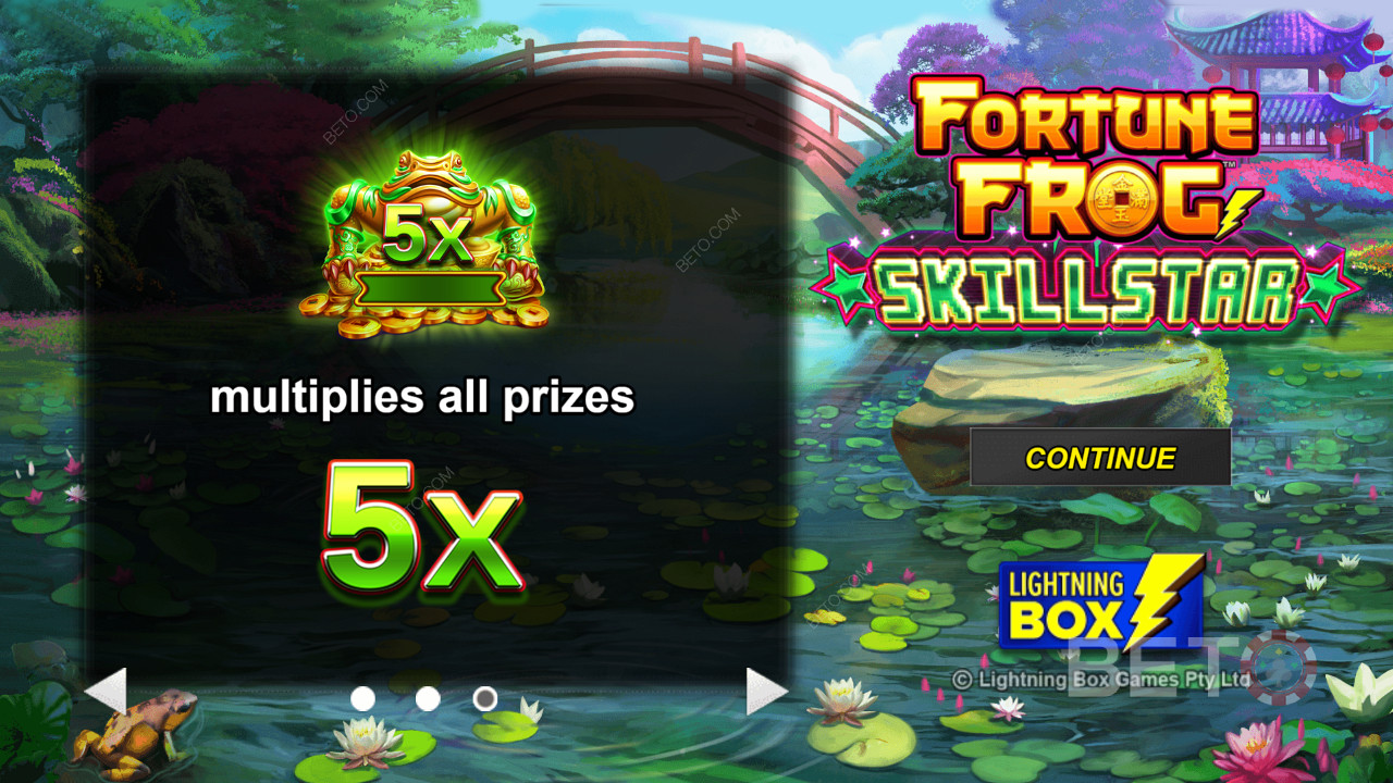 高波動性Fortune Frog Skillstar遊戲中的獎勵乘數