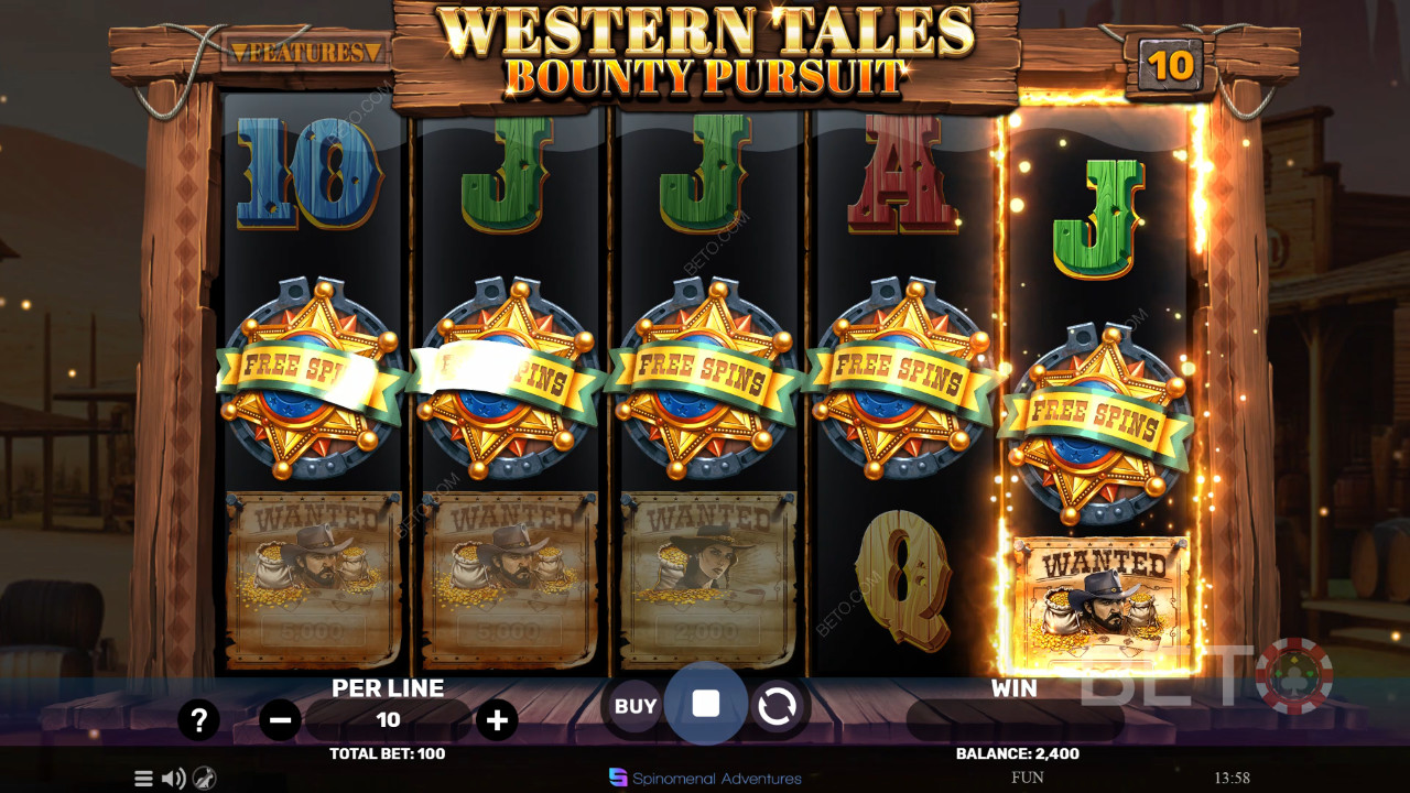 BETO Slots 的《西方故事 - 賞金獵人》評論