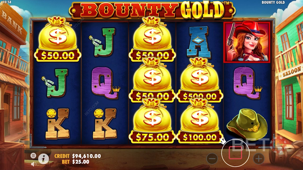 Bounty Gold網格上的錢袋符號
