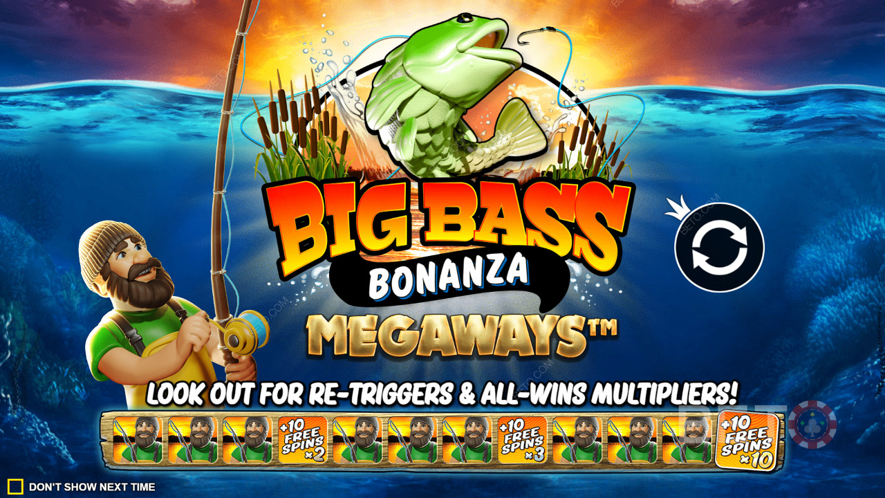 在Big Bass Bonanza Megaways老虎機中使用 Win Multipliers 享受免費旋轉重新觸發