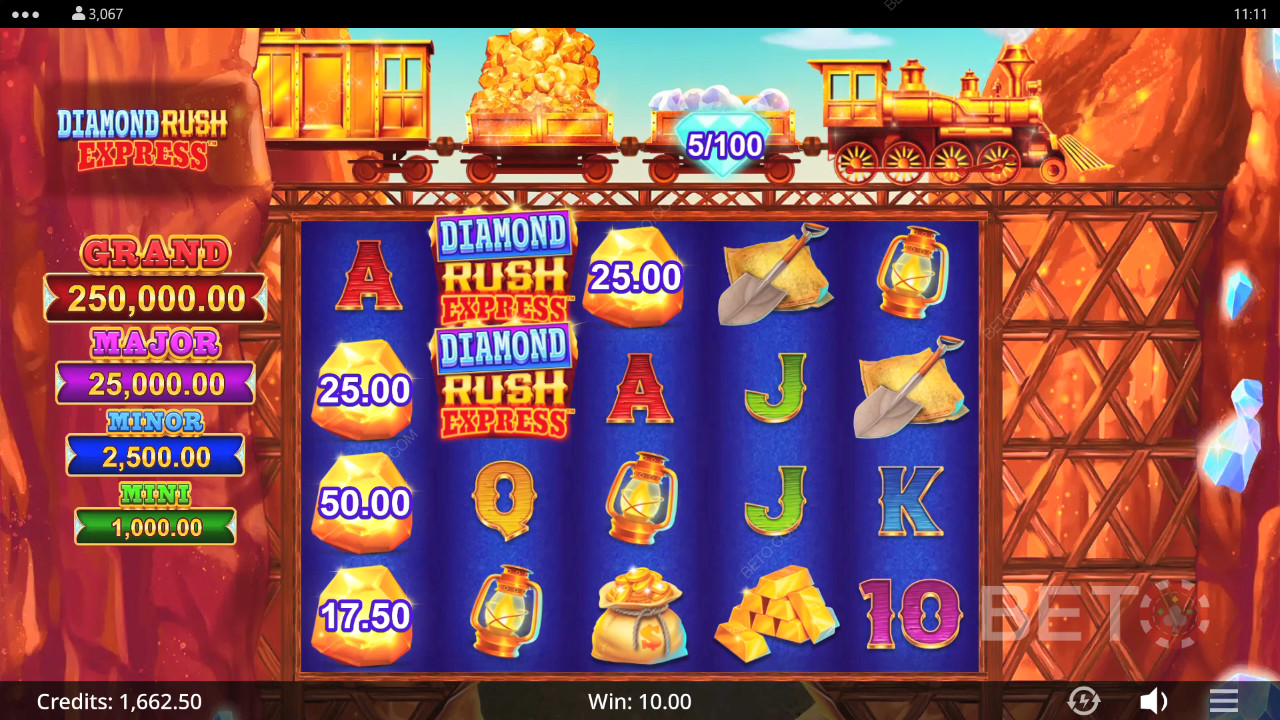 BETO 老虎機的 Diamond Rush Express 評論