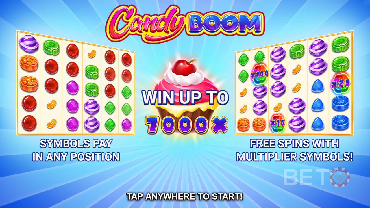 在Candy Boom中開始您的遊戲會話