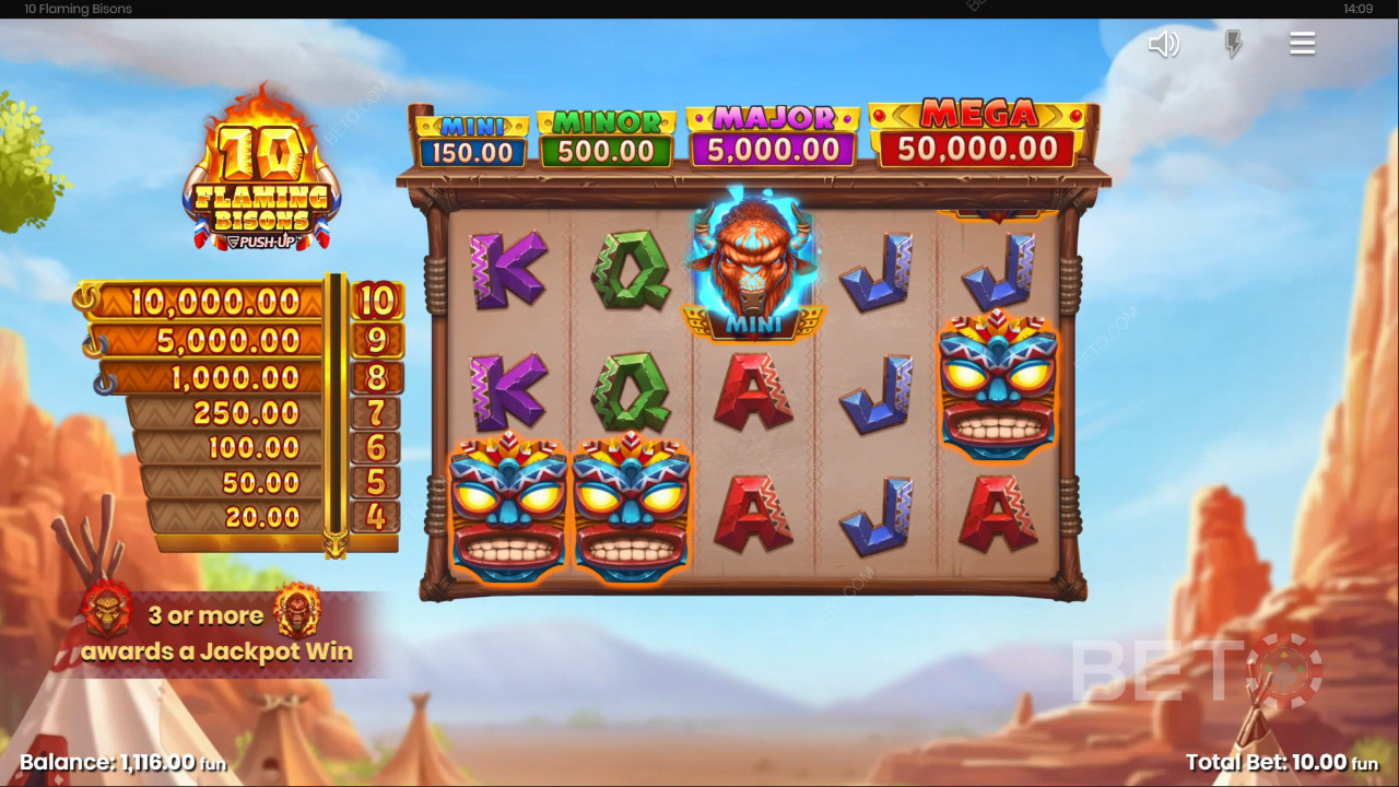 BETO Slots 評測 10 Flaming Bisons