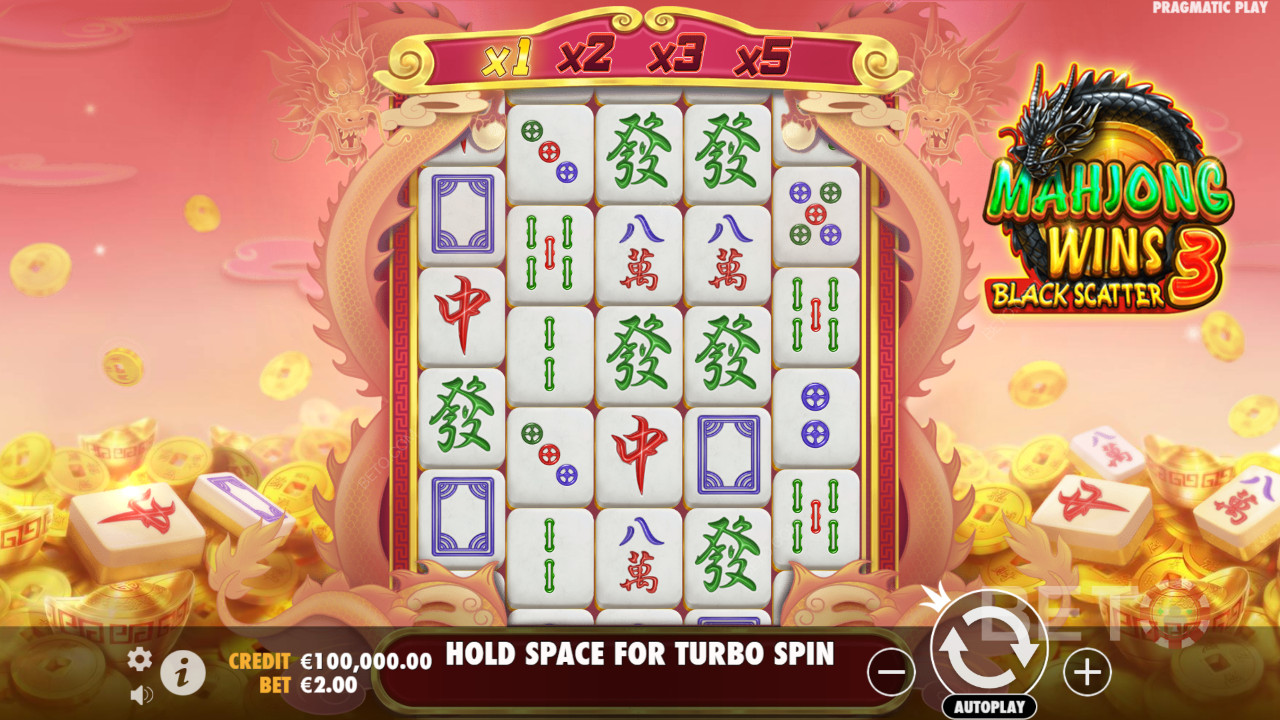如何玩Pragmatic Play的麻將贏 3 - 黑色散點