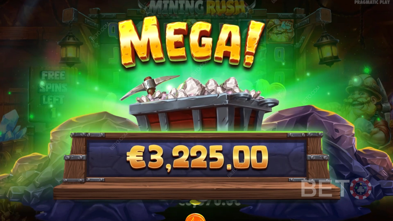 在 Mining Rush 線上老虎機中贏取 10,000 倍賭注！
