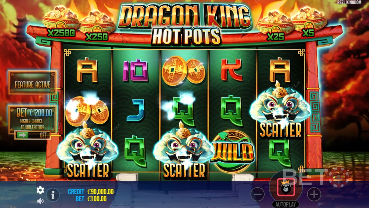 BETO Slots 的 Dragon King Hot Pots 評論