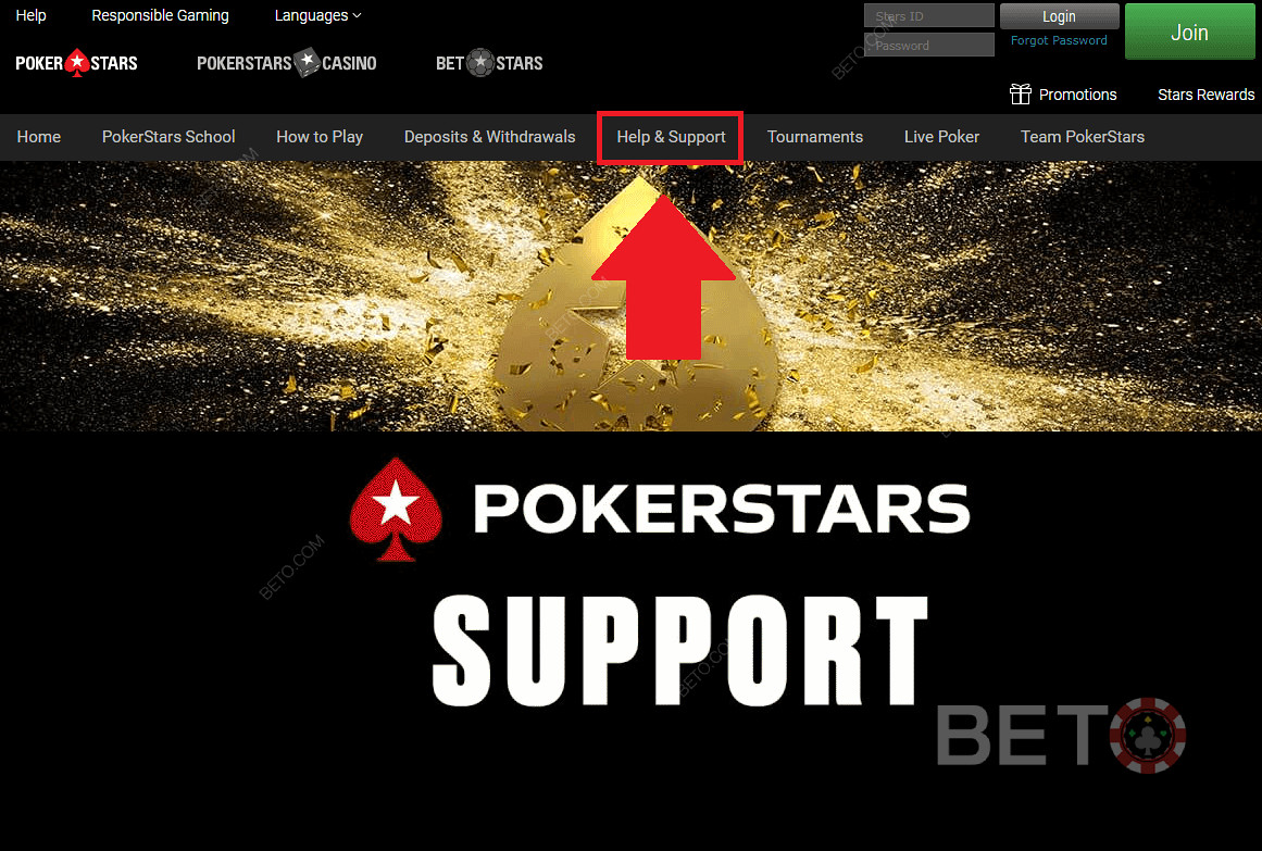 PokerStars賭場客戶支持和支持