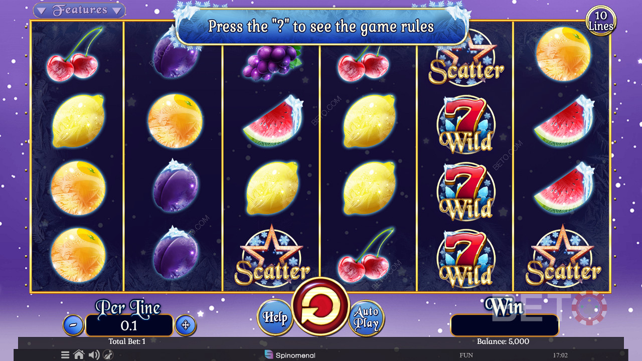 Fruits On Ice Collection 10 Lines 免費遊戲