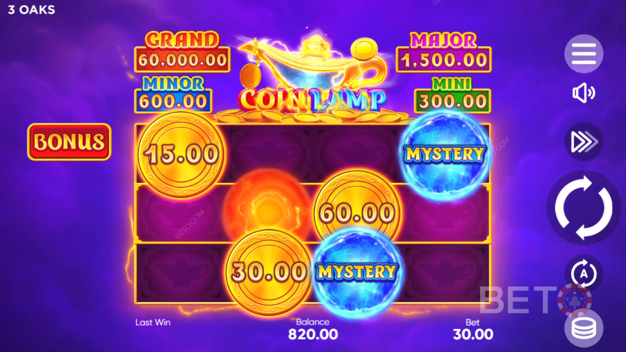 如何玩 3 Oaks Gaming 的 Coin Lamp
