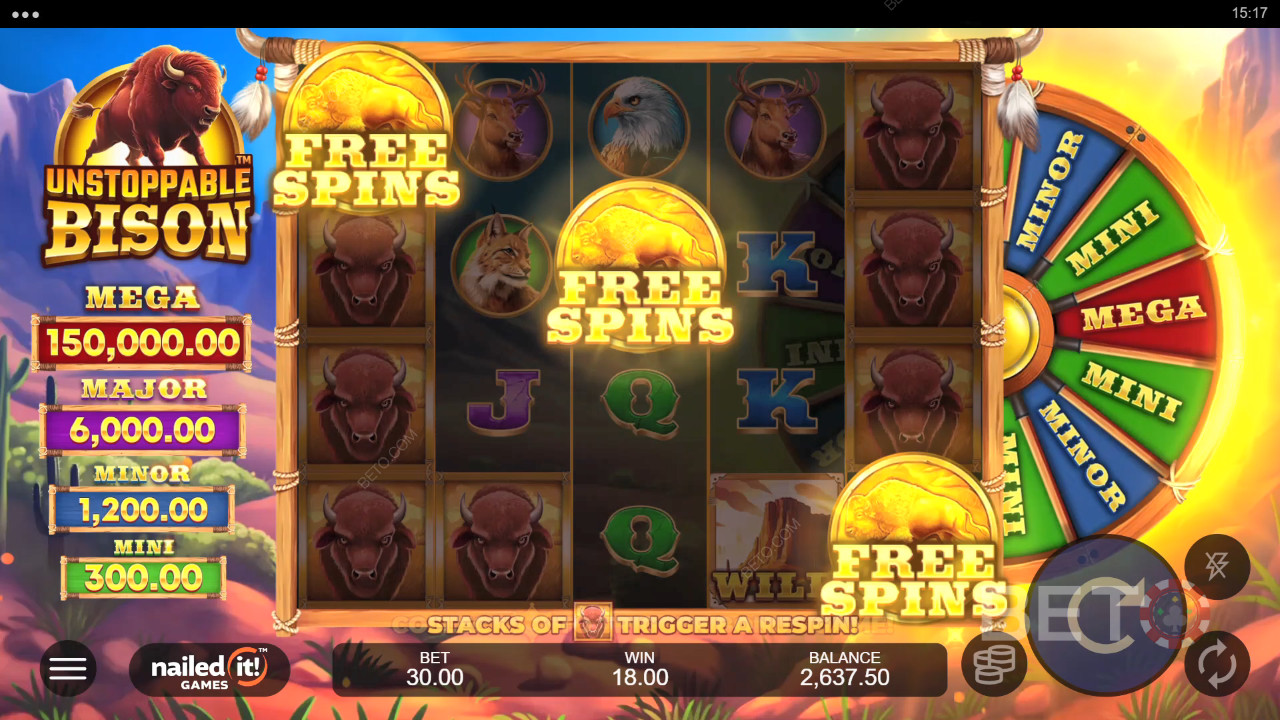 BETO Slots 的 Unstoppable Bison 評論