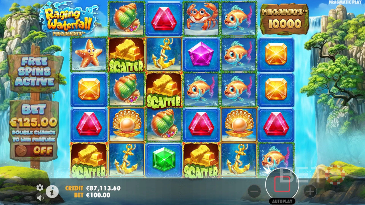 BETO Slots 的 Raging Waterfall Megaways 評論