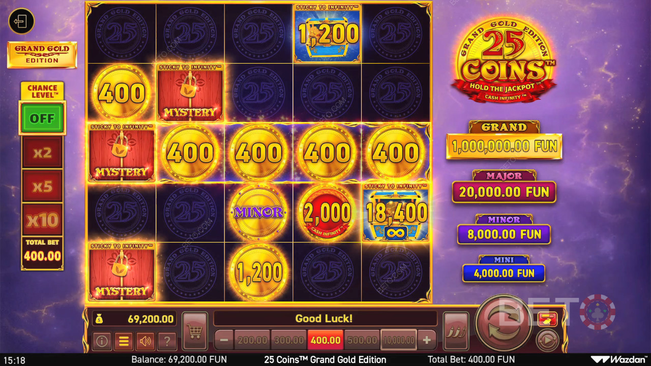 BETO Slots 評測 25 Coins Grand Gold Edition