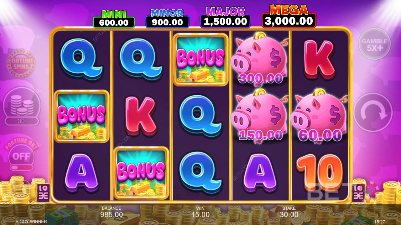 《Piggy Winner》遊戲Inspired Gaming出品）中的獎勵功能詳解