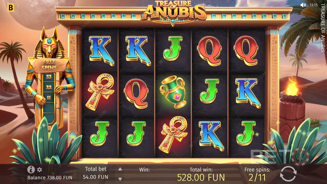 如何玩 BGaming 的《阿努比斯寶藏》