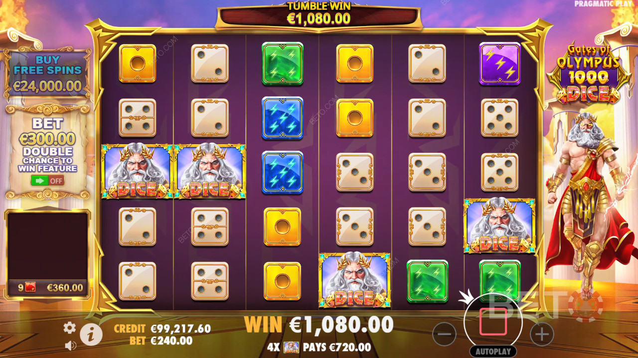 BETO Slots 評測： Gates of Olympus 1000 骰子