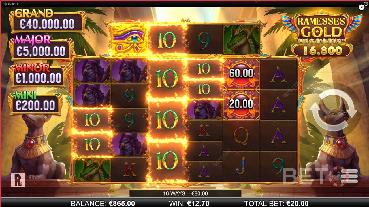 如何玩Reel Play的 Ramesses Gold Megaways？