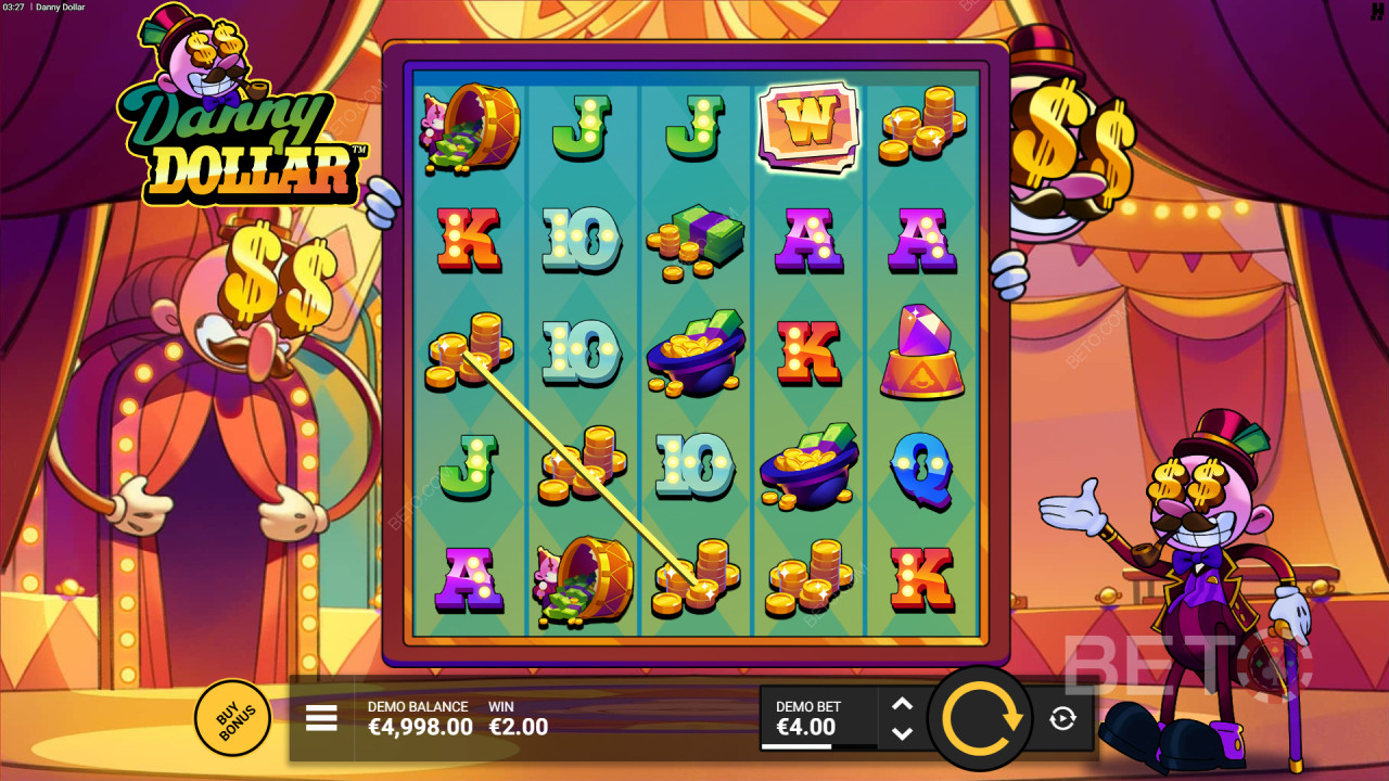 如何玩Hacksaw Gaming的 Danny Dollar