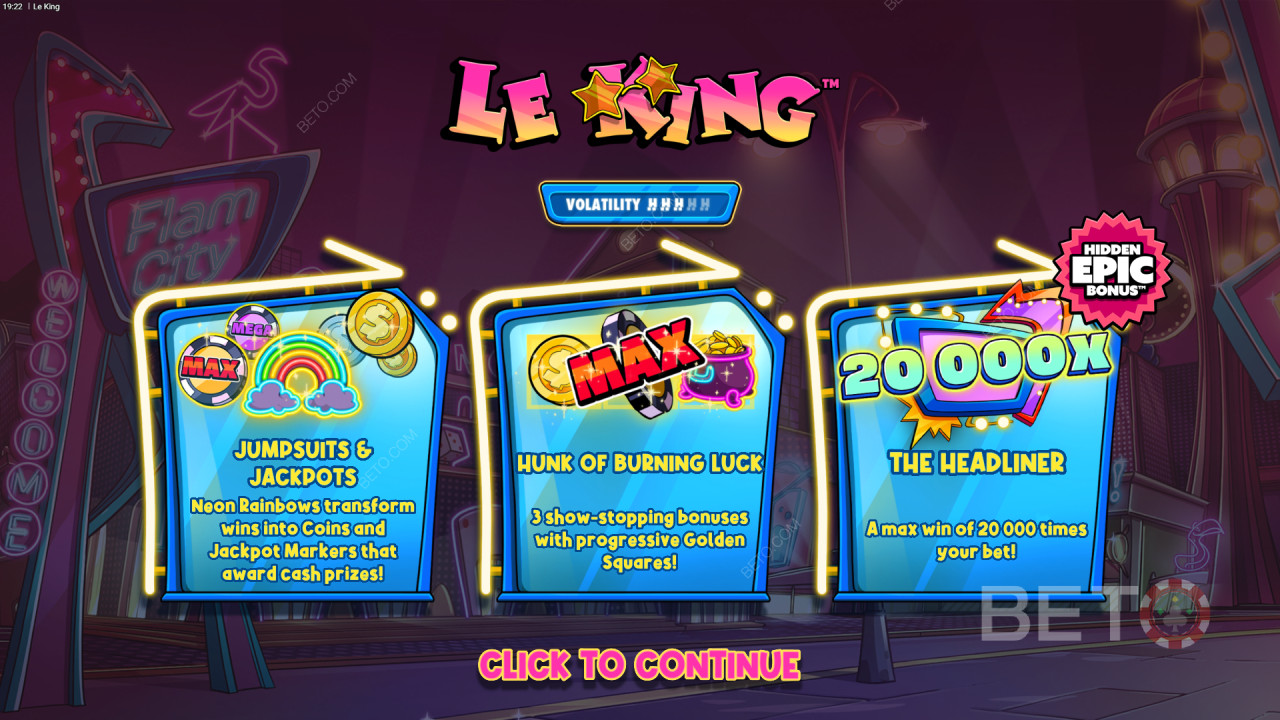 在 Le King 老虎機遊戲中贏取 20,000 倍投注額！