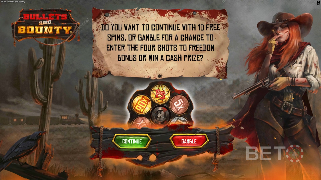 如何玩Hacksaw Gaming的《子彈與賞金》