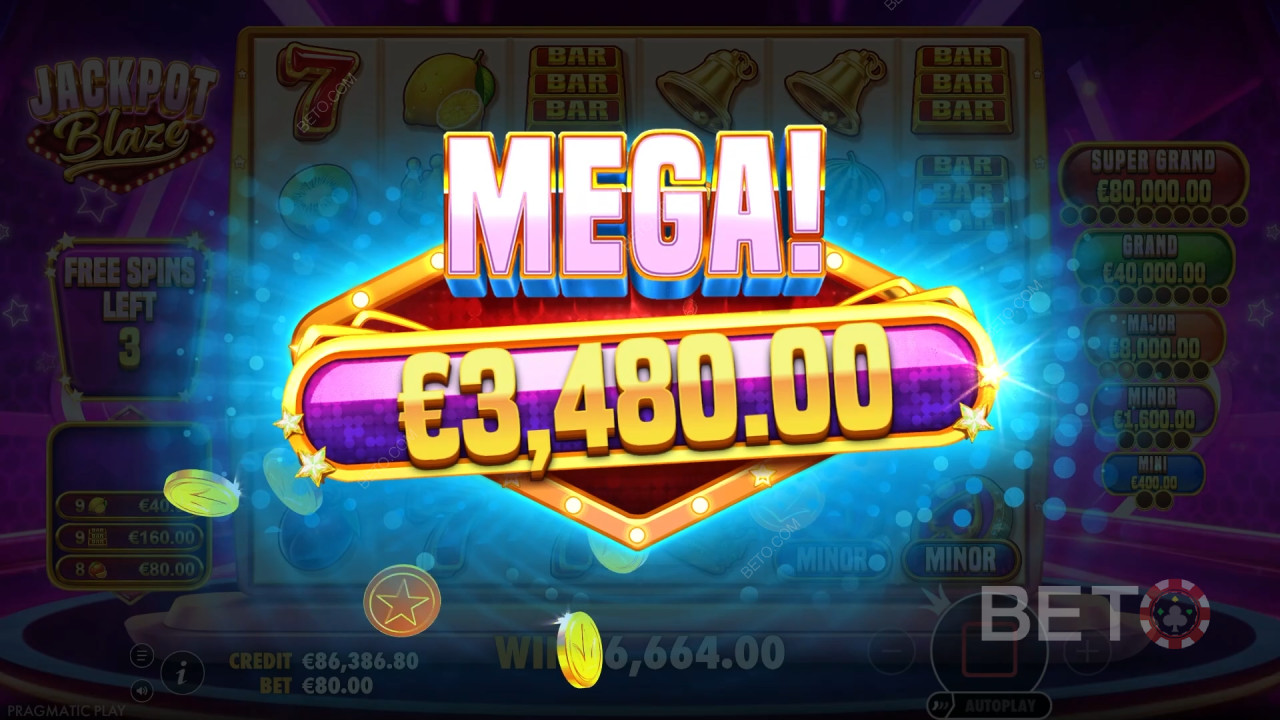 Pragmatic Play出品的 Jackpot Blaze 遊戲獎勵功能詳解