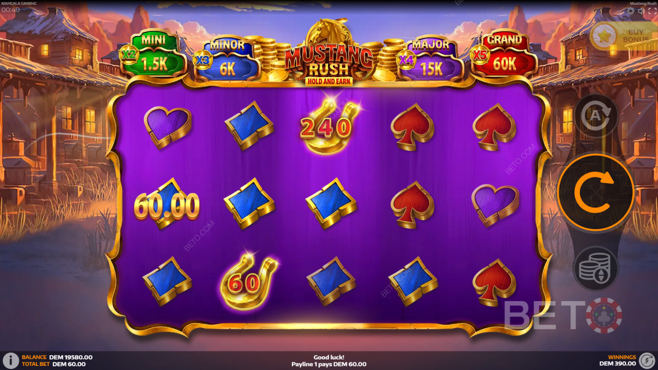Mancala Gaming 出品的《Mustang Rush》中的獎勵功能詳解