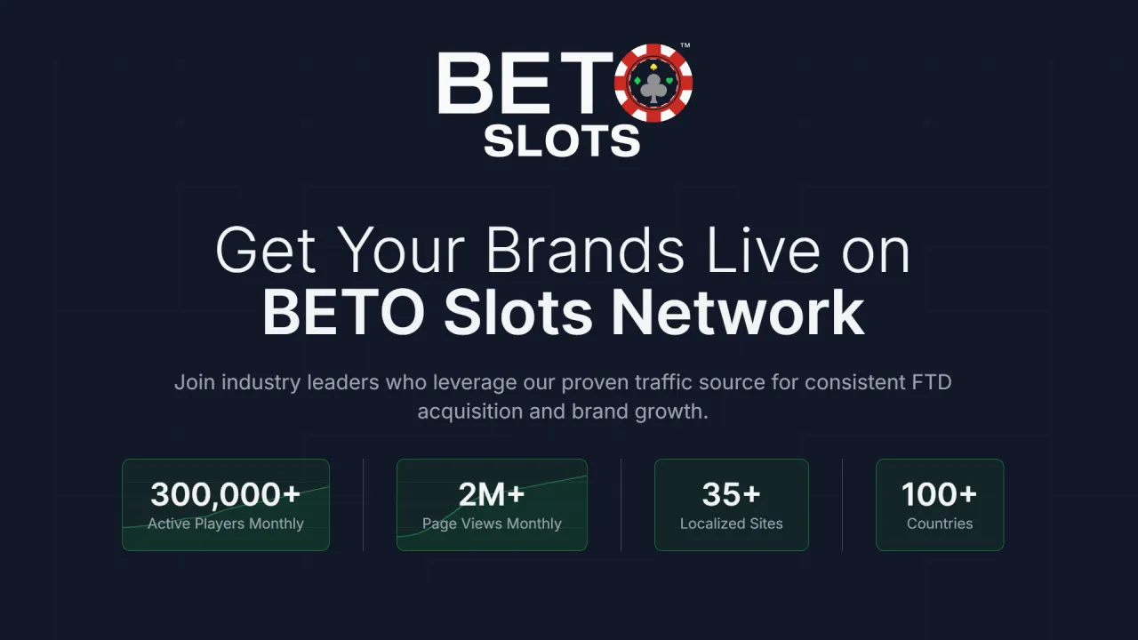 與 BETO Slots 合作 | 聯盟行銷與營運商合作