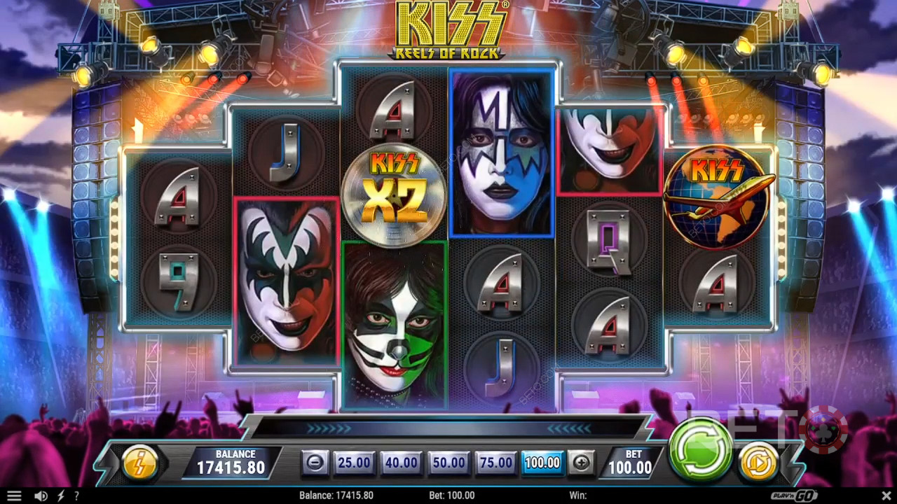 BETO 老虎機評論 KISS Reels of Rock