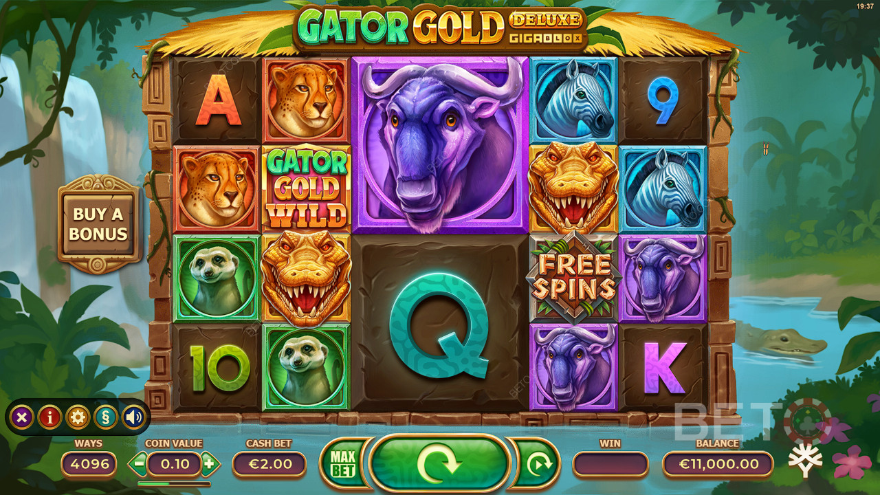 BETO 老虎機 Gator Gold Deluxe Gigablox 評論