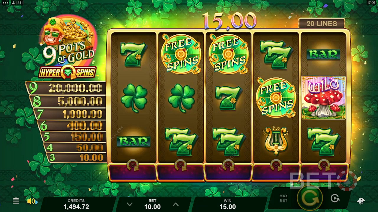 9 Pots of Gold HyperSpins 免費遊戲
